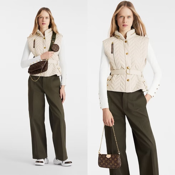 LV Louis Vuitton Multi Pochette Accessoires Khaki Monogram M44813 - Picture 1 of 16